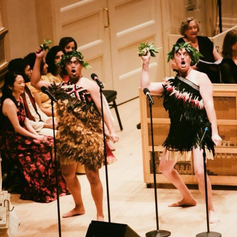 Haka International kaihaka performing Kia Hora Te Marino at Carnegie Hall, New York