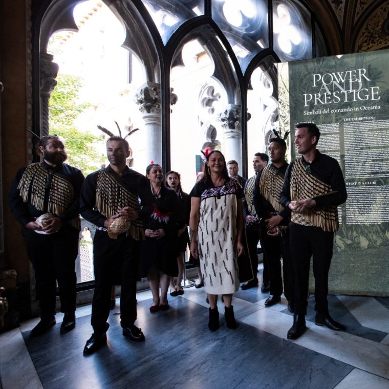 Haka International kaihaka at the Power and Prestige exhibition of Oceanic taonga in Venice
