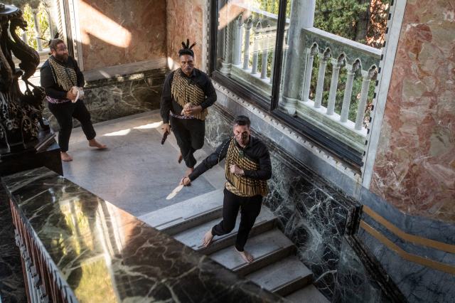 A wero — the formal challenge — in a Venetian palazzo